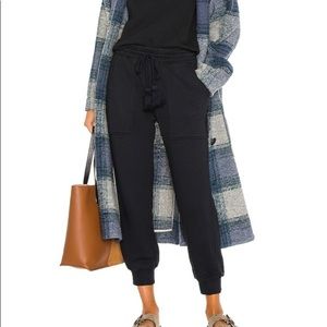 ULLA JOHNSON High Rise Black Charley Tassel Joggers Size Large